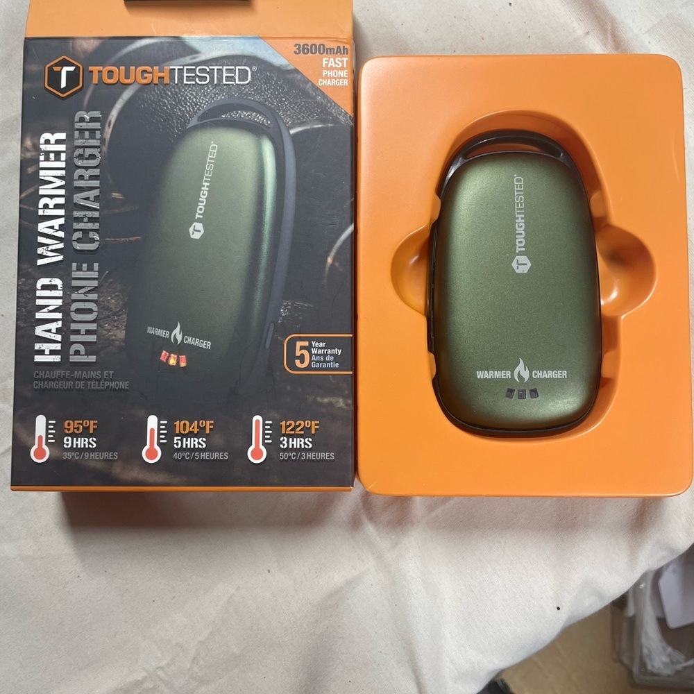 Green Hand Warmer Phone Charger